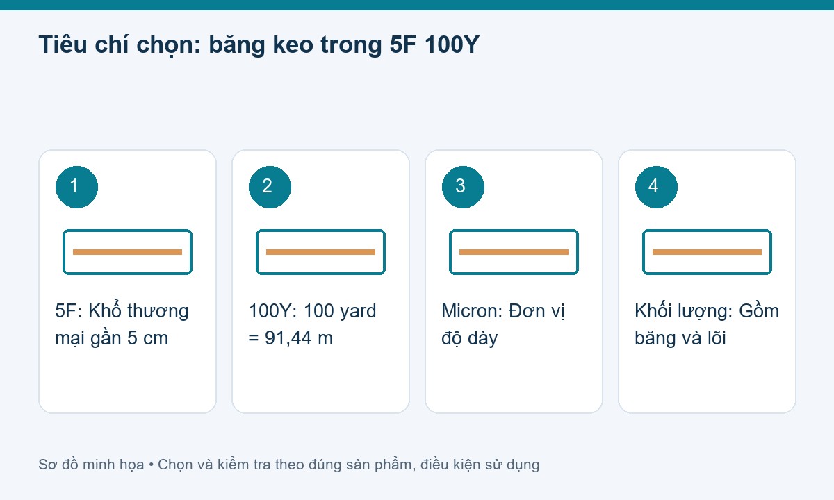 Tiêu chí chọn: băng keo trong 5F 100Y cho băng keo trong 5F 100Y