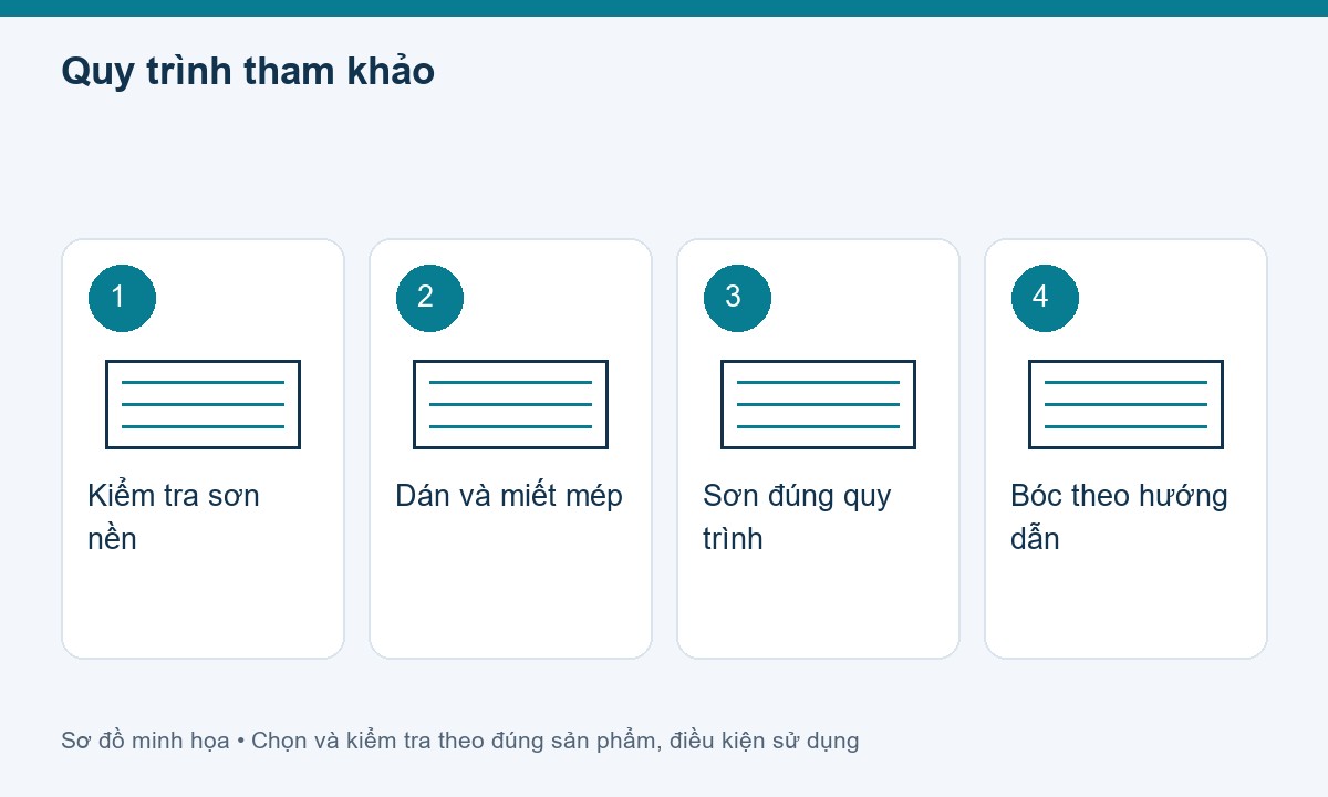 Quy trình tham khảo cho băng keo giấy
