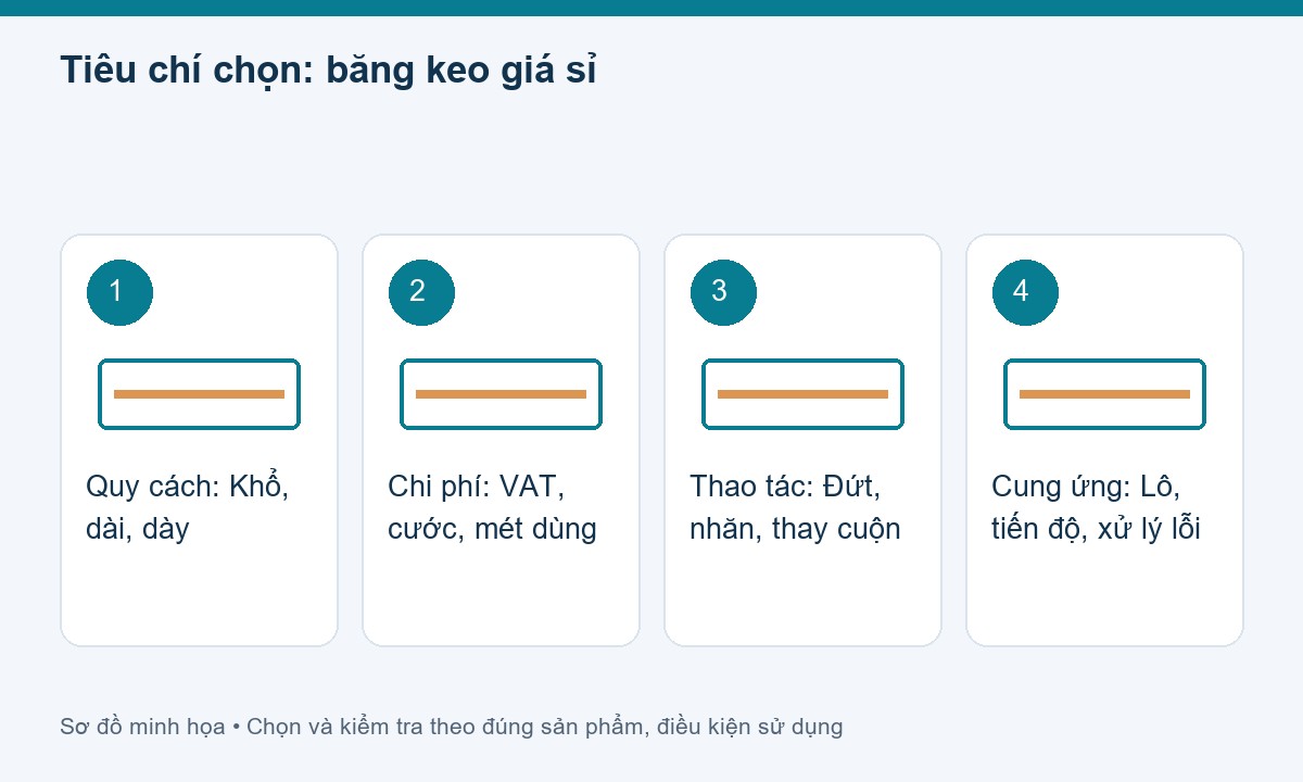 Tiêu chí chọn: băng keo giá sỉ cho băng keo giá sỉ