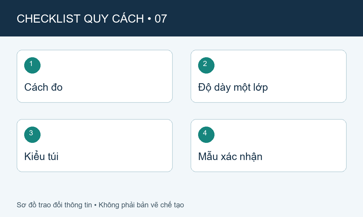 Checklist lựa chọn quy cách Túi PE lót bao jumbo miệng mở – Liner đóng hàng rời